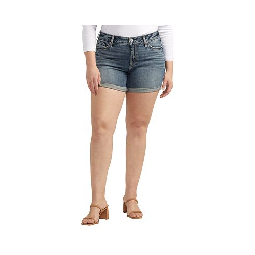 Silver Jeans Co. Plus Size Suki Mid Rise Curvy Fit Shorts