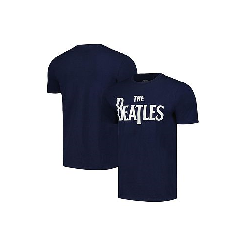 Bravado Mens and Womens Navy The Beatles Logo T-shirt