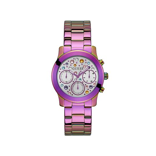 GUESS Womens Analog Iridescent Stainless Steel Watch 38mm