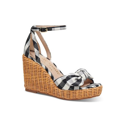 Kate spade new york Womens Tianna Ankle-Strap Wicker Wedge Sandals