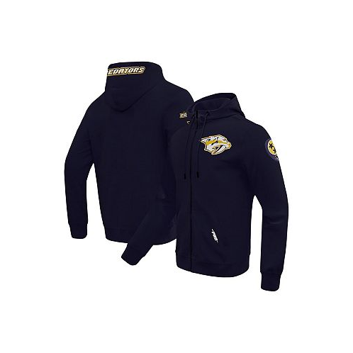 Pro Standard Mens Navy Nashville Predators Classic Chenille Full-Zip Hoodie Jacket