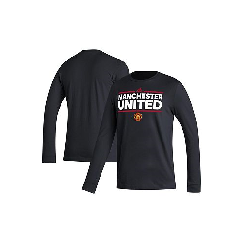 Adidas Mens Black Manchester United AEROREADY Dassler Long Sleeve T-shirt
