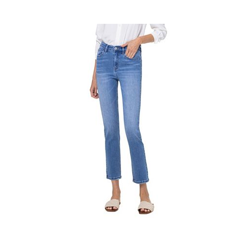 Vervet Womens High Rise Cropped Slim Straight Jeans