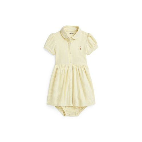 Polo Ralph Lauren Baby Girls Striped Knit Oxford Shirtdress