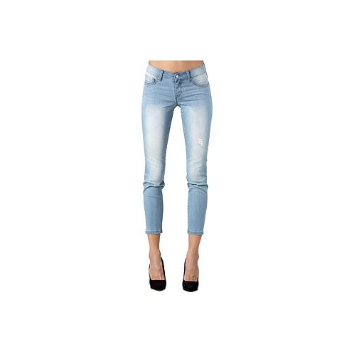 Standards & Practices Womens Distressed Stretch Denim Ankle Jeans