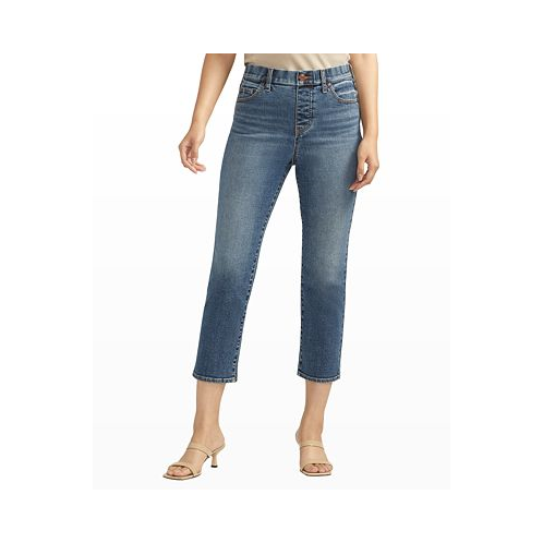 JAG Womens Valentina High Rise Straight Leg Cropped Jeans