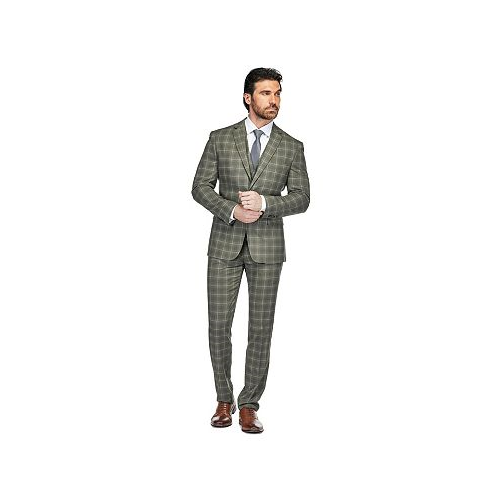 Gino Vitale Slim Fit 3PC Elegant Check Mens Suit