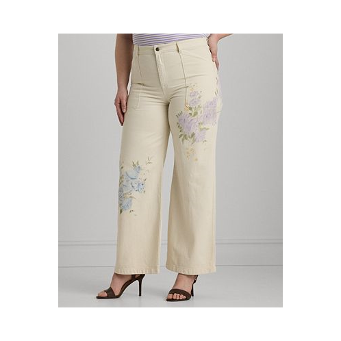 POLO Ralph Lauren Plus Size Floral Wide-Leg Jeans