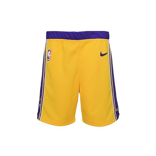 Nike Little Boys and Girls Gold Los Angeles Lakers Icon Replica Shorts