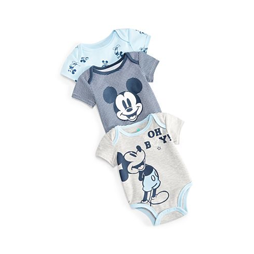Disney Baby Boys Mickey Mouse Bodysuits Pack of 3