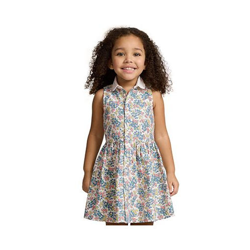 Polo Ralph Lauren Toddler and Little Girls Floral Cotton Oxford Shirtdress