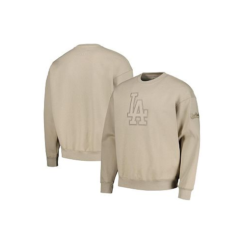 Pro Standard Mens Pewter Los Angeles Dodgers Neutral Drop Shoulder Pullover Sweatshirt