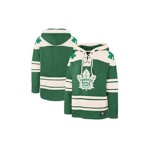47 Brand Mens Kelly Green Toronto Maple Leafs St. Patricks Day Superior Lacer Pullover Hoodie