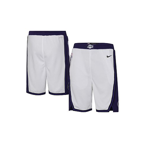 Jordan Big Boys and Girls White Los Angeles Lakers 2022/23 City Edition Swingman Shorts