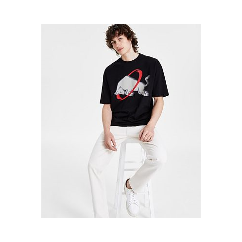 Hugo Boss Mens Oversized Short Sleeve Graphic T-Shirt