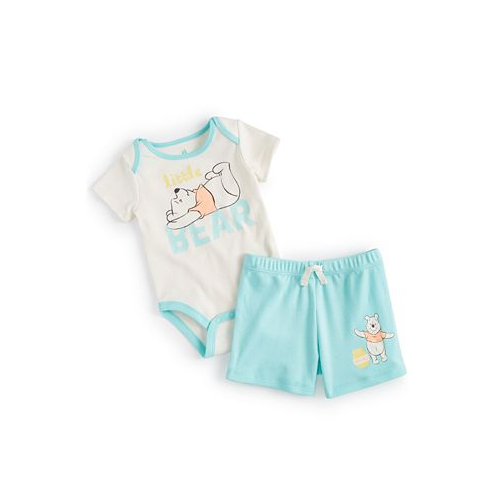 Disney Baby Boys Winnie-the-Pooh Bodysuit & Shorts 2 Piece Set