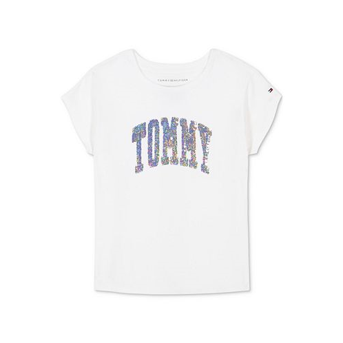 Tommy Hilfiger Big Girls Arch Flip-Sequin Cotton Graphic T-Shirt