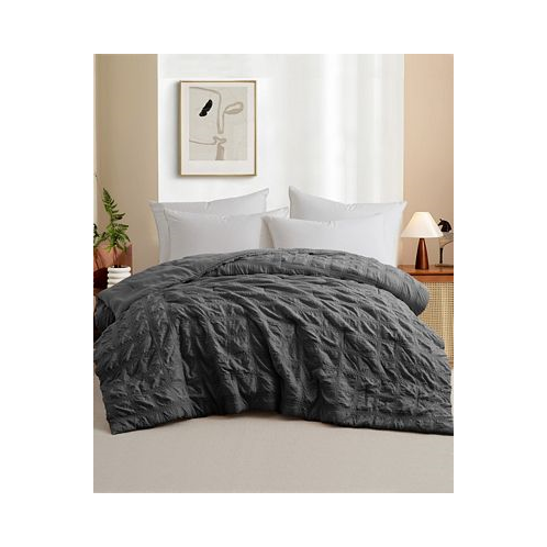 UNIKOME Crinkle Textured Down Alternative Comforter Full/Queen