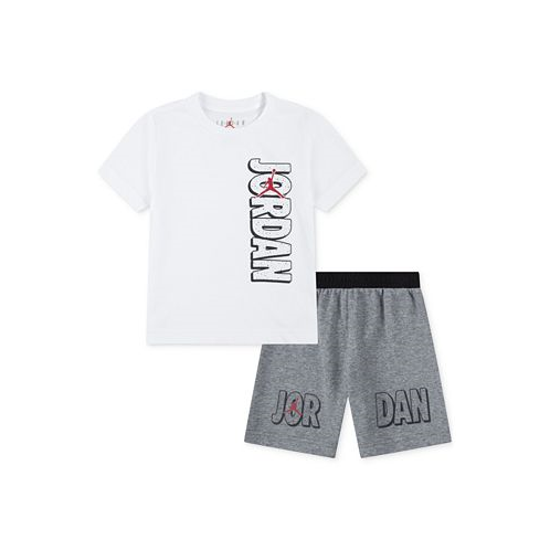 Jordan Little Boys Rise Graphic T-Shirt & French Terry Shorts 2 Piece Set