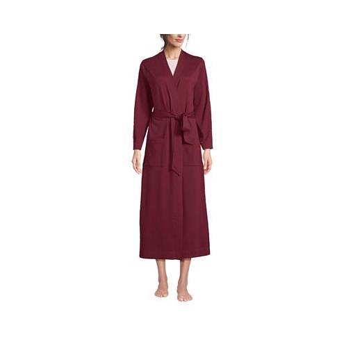 Lands End Womens Cotton Long Sleeve Midcalf Robe