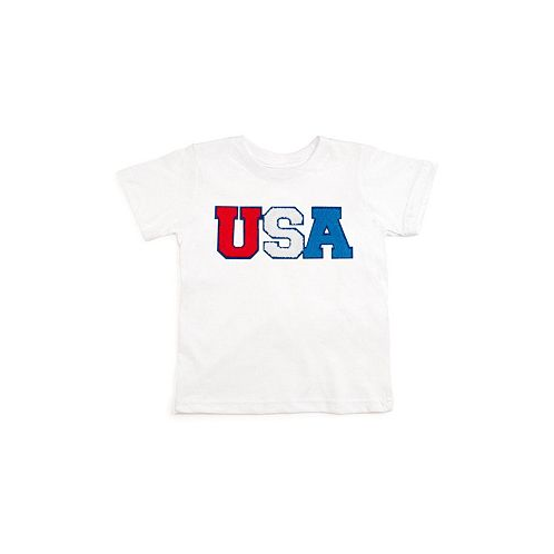 Sweet Wink Little and Big Boys and Girls USA Patch Short Sleeve T-Shirt