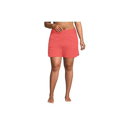 Lands End Plus Size 5 Quick Dry Swim Shorts with Panty