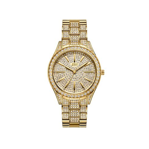 Jbw Womens Cristal 34 (0.12 ct. t.w.) Diamond 18k Gold-plated Stainless-steel Watch 38mm