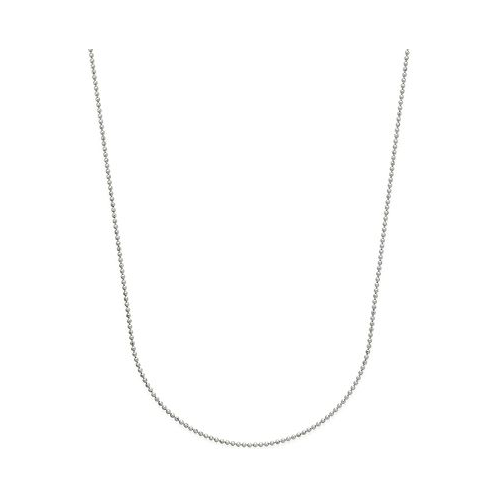 Macys Beaded Link Chain Necklace (3/4mm) in 14k White Gold