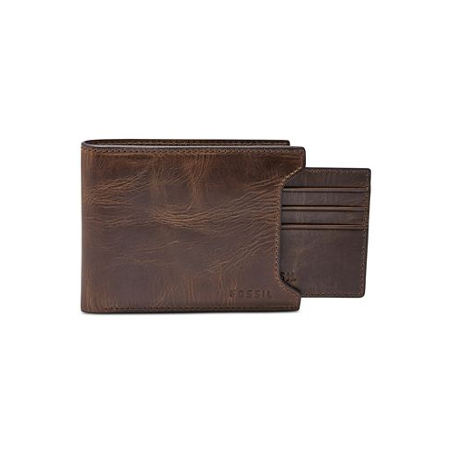 Fossil Mens Derrick 2 In1 Bifold Leather Wallet