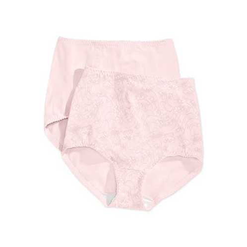 Bali Womens Light Tummy-Control Cotton 2-Pack Brief Underwear X037