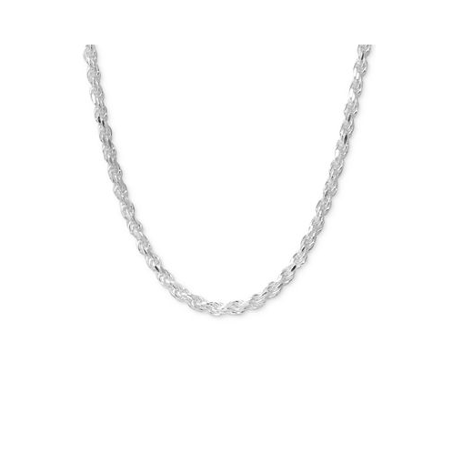Macys 24 Rope Chain Necklace in Sterling Silver