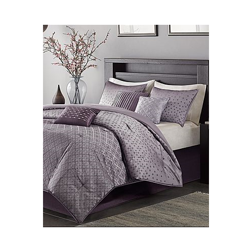 Madison Park Biloxi Jacquard Geometric 7-Pc. Comforter Set Queen