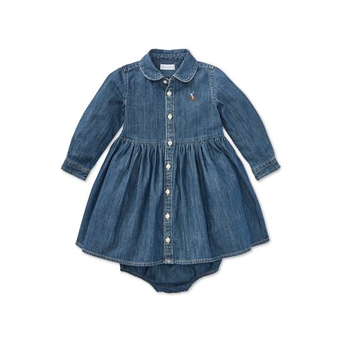 Polo Ralph Lauren Baby Girls Denim Cotton Shirtdress