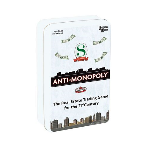 University Games Anti-Monopoly Game Travel Tin