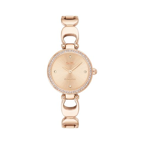 COACH Womens Park Rose Gold-Tone Stainless Steel Bracelet Watch 26mm