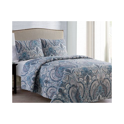 VCNY Home Lawrence Pinsonic Rev 3 Piece Full/Queen Quilt Set