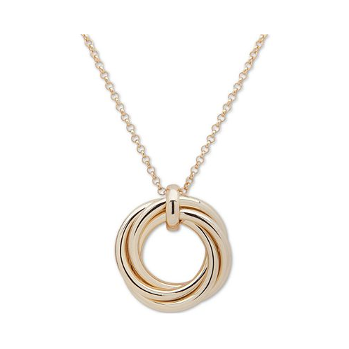 POLO Ralph Lauren Gold-Tone Love Knot 36 Pendant Necklace