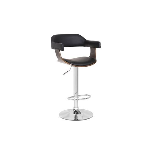 Ac Pacific Contemporary Swivel Adjustable Barstool with Padded Armrests