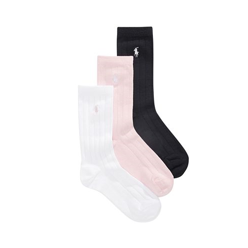 Polo Ralph Lauren Little & Big Girls 3-Pk. Ribbed Socks
