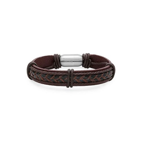 STEELTIME Mens Leather String Design Bracelet