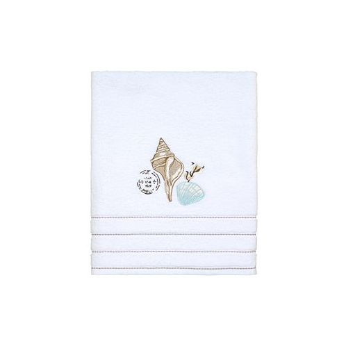 Avanti Farmhouse Shell Embroidered Cotton Bath Towel 27 x 50