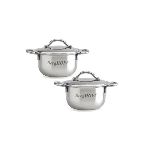 BergHOFF Set of 2 18/10 Stainless Steel Covered Mini Pots