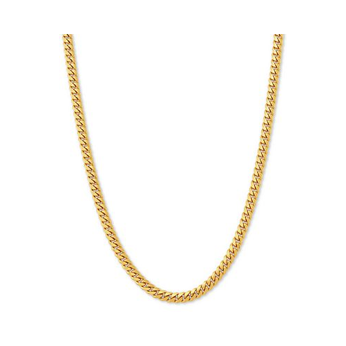 Macys Cuban Link 22 Chain Necklace in 18k Gold-Plated Sterling Silver