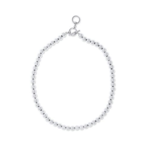 POLO Ralph Lauren 16 Silver-Tone Metal Bead (8 mm) Necklace
