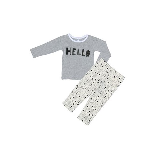 Earth Baby Outfitters Baby Boys or Baby Hello Pajamas 2 Piece Set