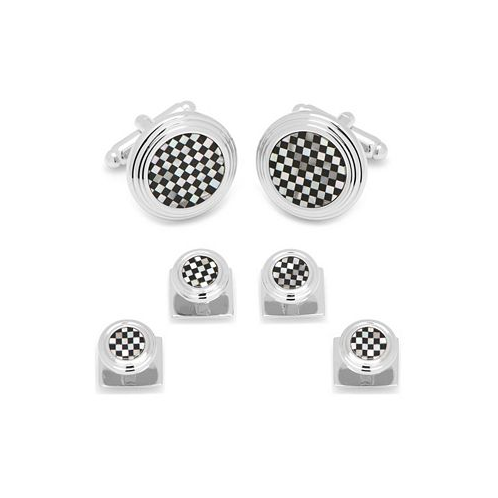 Ox & Bull Trading Co. Mens Checker Cufflink and Stud Set