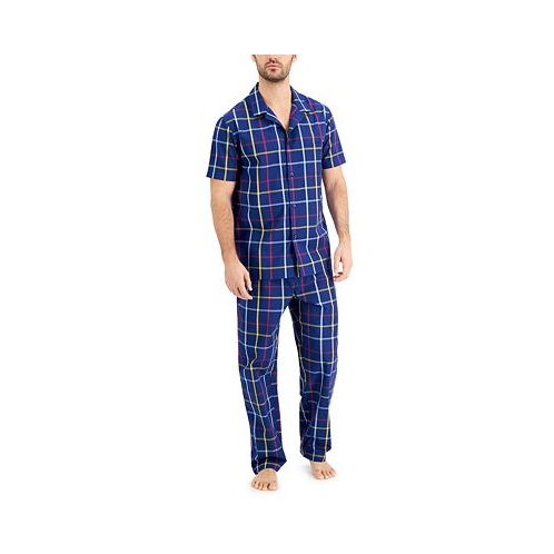 Club Room Mens Plaid Pajama Set