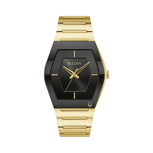 Bulova Mens Gemini Gold-Tone Stainless Steel Bracelet Watch 40mm