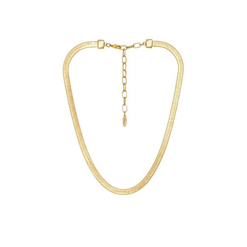 ETTIKA Gold Plated Flat Snake Chain Necklace