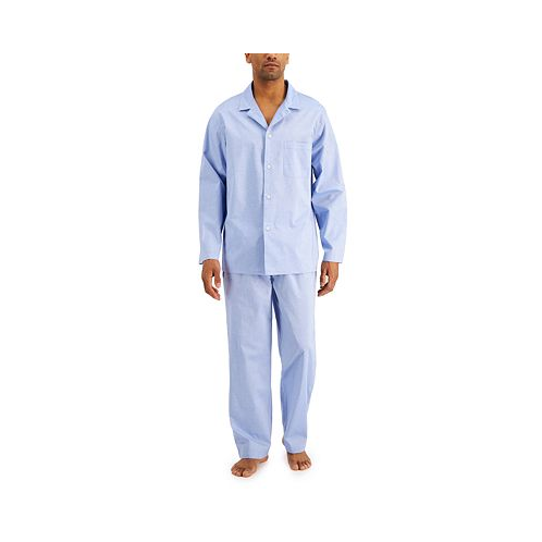 Club Room Mens 2-Pc. Solid Oxford Pajama Set